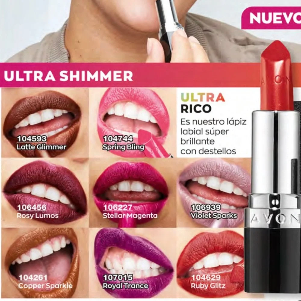 Avon Ultra Shimmer Lipstick Copper Sparkle - Picture 3 of 7